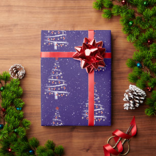 Baseball and Red Socks Christmas Tree Wrapping Paper