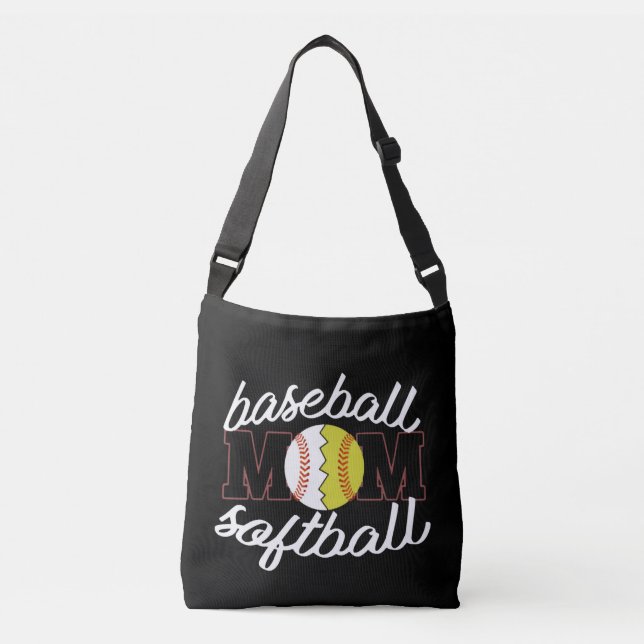 Baseball and Softball Mom Crossbody Bag (Front)