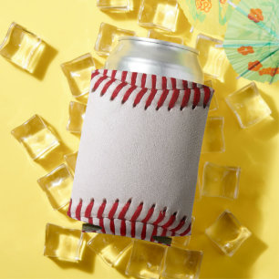 Baseball and Softball Red Stitching Can Cooler