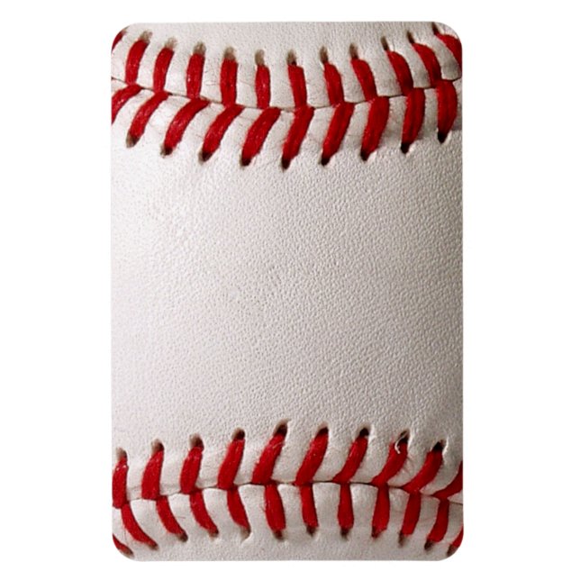 Baseball and Softball Red Stitching Magnet (Vertical)