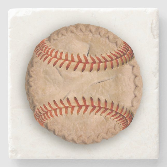 Baseball Apple Pie Stone Coaster (Front)