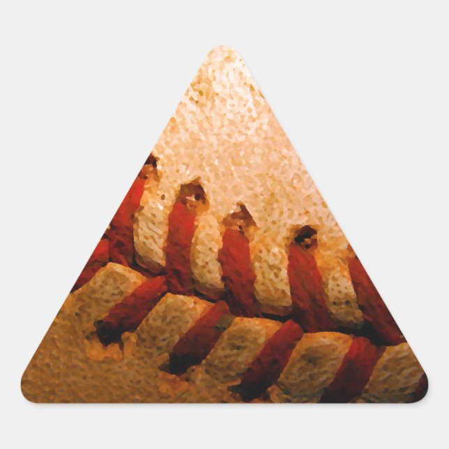 Baseball Art Triangle Sticker (Front)