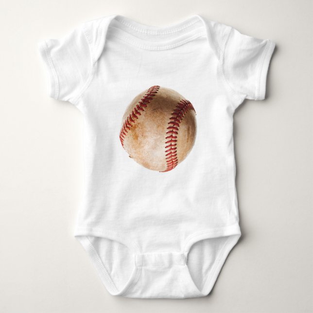 Baseball Artwork Baby Bodysuit (Front)