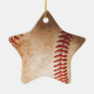 Baseball Artwork Ceramic Tree Decoration