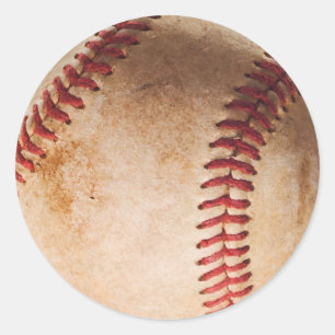 Baseball Artwork Classic Round Sticker