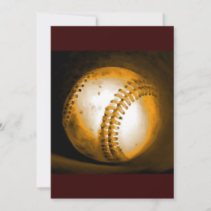 Baseball Artwork Invitation - Custom Invites