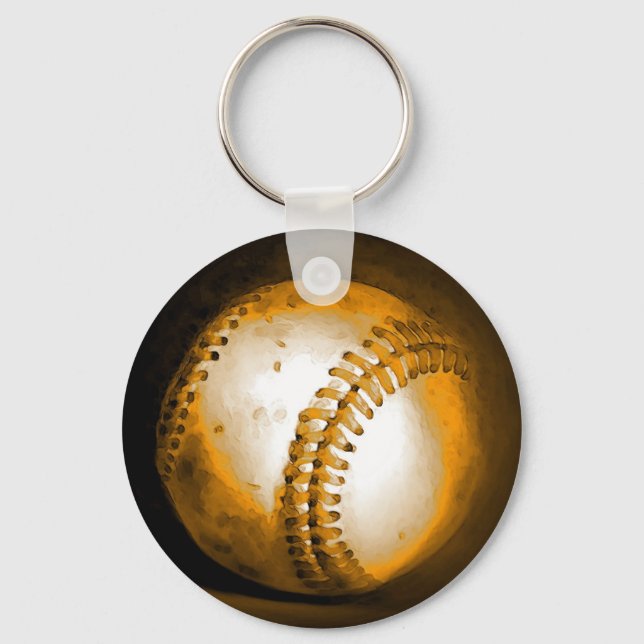 Baseball Artwork Key Ring (Front)