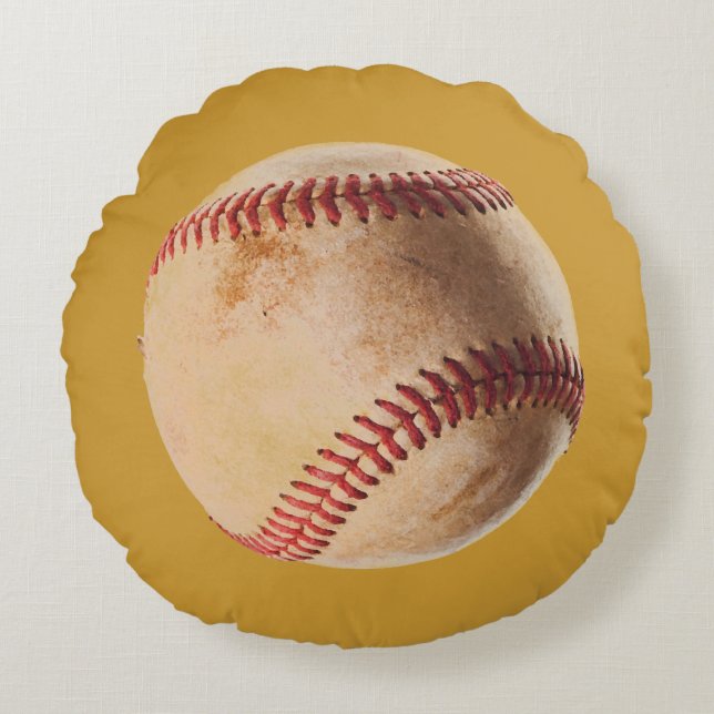 Baseball Artwork Round Cushion (Front)