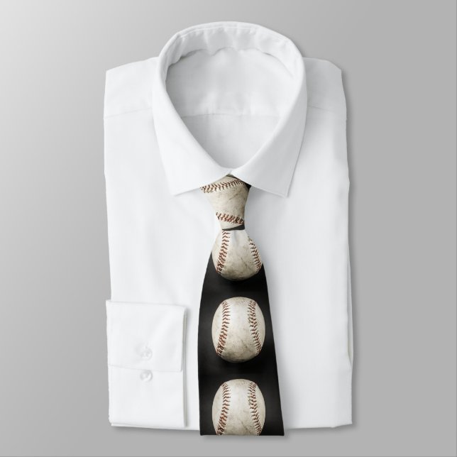 Baseball Artwork Tie (Tied)