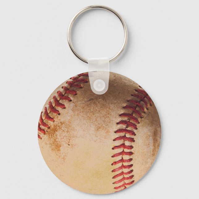 Baseball Artwork Vintage Key Ring (Front)