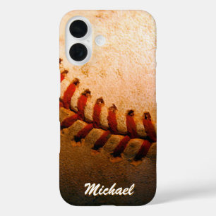 Baseball Artwork Your Name Custom iPhone 16 Case