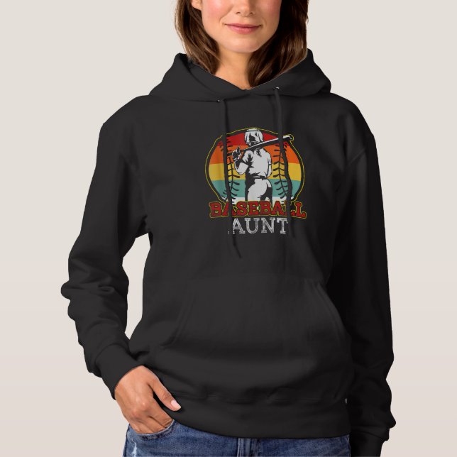 Baseball Aunt Mom Softball Mother Team Sports  For Hoodie (Front)