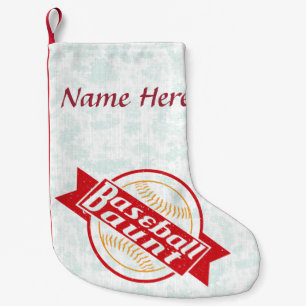 Baseball Aunt Personalised Christmas Stocking