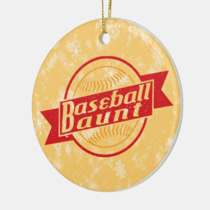 Baseball Aunt Xmas Decoration