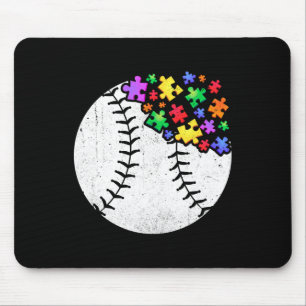 Baseball Autism Puzzle Men Women Kids Autism Aware Mouse Pad