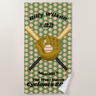 Baseball Award Beach Towel