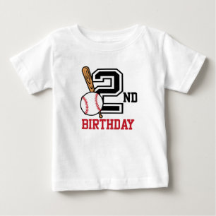 Baseball Baby 2nd birthday t-shirt