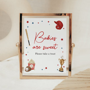 Baseball Baby Shower Babies are Sweet Poster