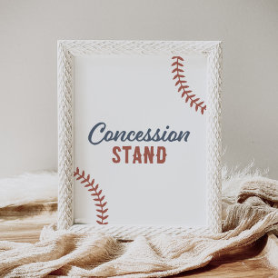 Baseball Baby Shower Concession Stand Sign