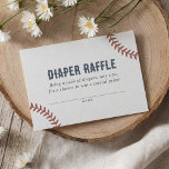 Baseball Baby Shower Diaper Raffle Ticket Enclosure Card<br><div class="desc">Invite baby shower guests to participate in a diaper raffle with this baseball themed baby shower enclosure card.</div>