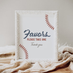 Baseball Baby Shower Favours Sign
