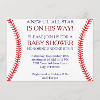 Baseball Baby Shower Invitation