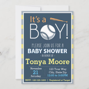 Baseball Baby Shower Invitation