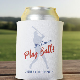 Baseball Bachelor Party It's Time to Play Ball Can Cooler