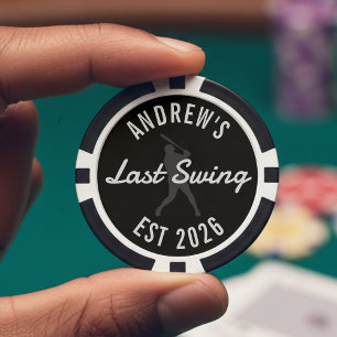Baseball Bachelor Party Last Swing Before the Ring Poker Chips