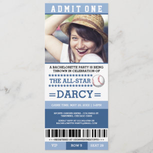 Baseball Bachelorette Party Invites