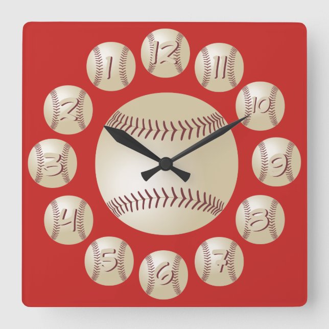 Baseball Backwards Clock (Front)