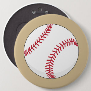 Baseball Ball 6 Cm Round Badge