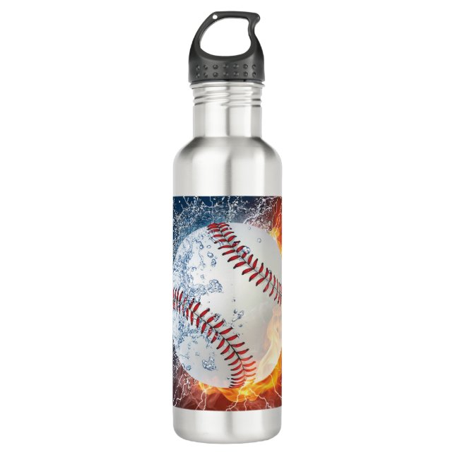 Baseball Ball 710 Ml Water Bottle (Front)
