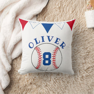 Baseball Ball Bunting Flags Kids Birthday  Cushion