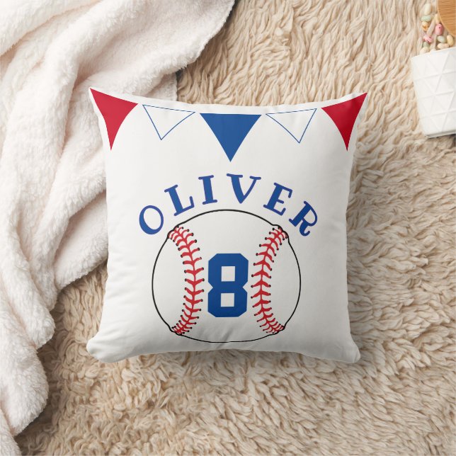 Baseball Ball Bunting Flags Kids Birthday  Cushion (Blanket)