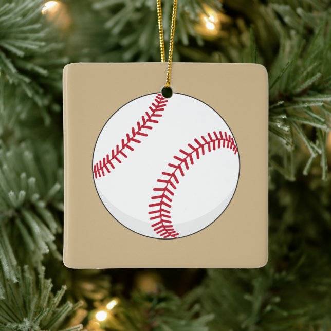 Baseball Ball Ceramic Ornament (Tree)