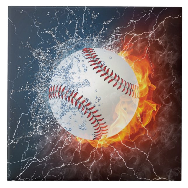 Baseball ball ceramic tile (Front)