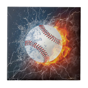 Baseball ball ceramic tile