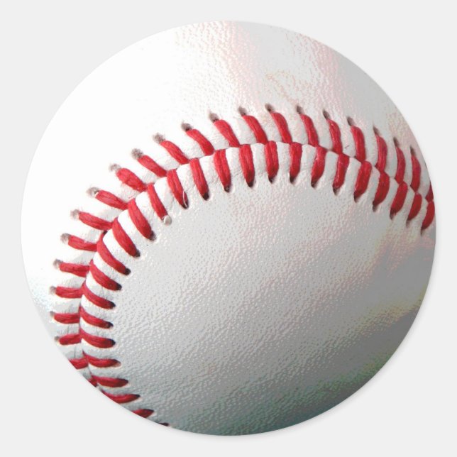 Baseball Ball Classic Round Sticker (Front)