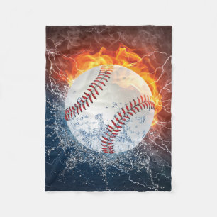 Baseball ball fleece blanket