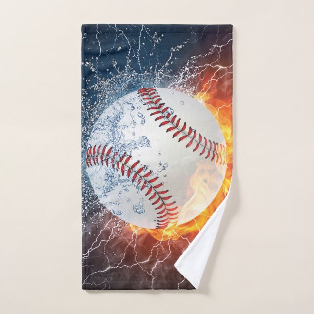 Baseball ball hand towel (Hand Towel)
