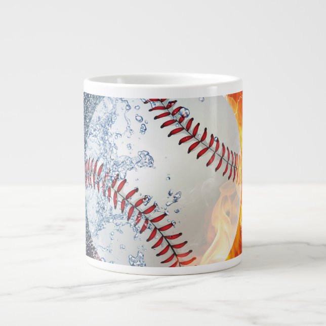 Baseball ball large coffee mug (Front)