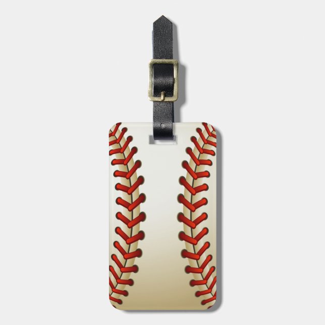 Baseball Ball  Luggage Tag (Front Vertical)