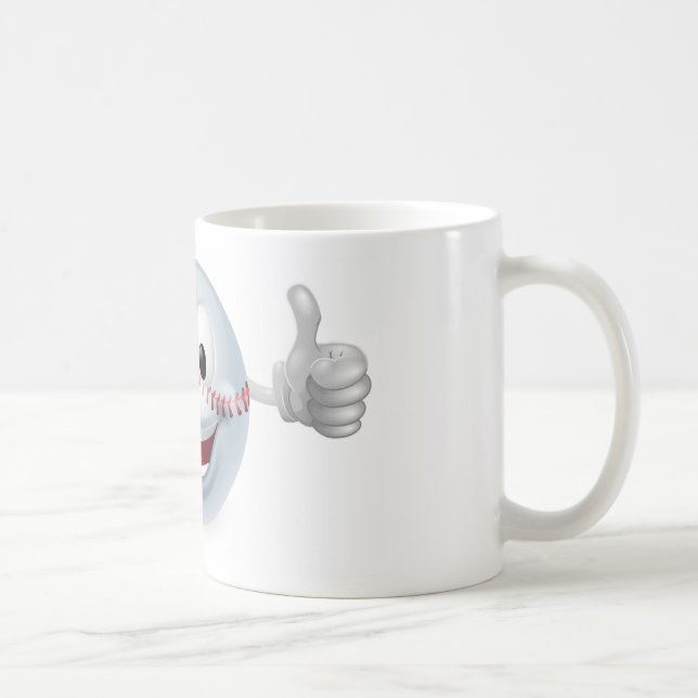 Baseball Ball Mascot Coffee Mug (Right)