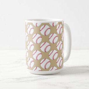 Baseball Ball Pattern Coffee Mug