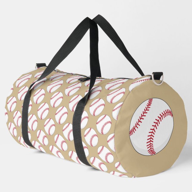 Baseball Ball Pattern Duffle Bag (Left Corner)