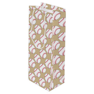 Baseball Ball Pattern Wine Gift Bag