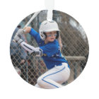 Baseball Ball Red Stitching Photo Personalised Cer