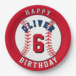 Baseball Ball Themed Kids Birthday Party Paper Plate