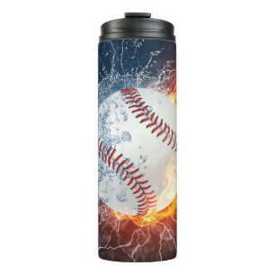 Baseball ball thermal tumbler